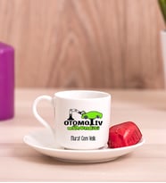 Otomotiv Mühendisi Porselen Türk Kahvesi Fincanı