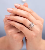 Mode Silver Baget taşlı kare form gümüş yüzük