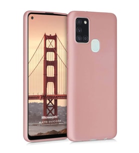 Microsonic Matte Silicone Samsung Galaxy A21s Kılıf Rose Gold