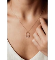 Rose Altın Sallantılı Baget Altın Kolye