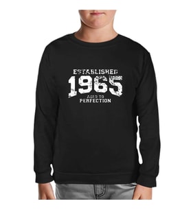 1965 Aged to Perfection Siyah Çocuk Sweatshirt