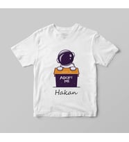 Astronot Uzay Tişörtü Kişiye Özel (Büyük - Çocuk)