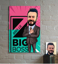 BK Gift Kişiye Özel Bay Big Boss Karikatür Ahşap Tablo  1