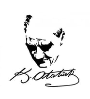 Arka Cam Büyük boy Atatürk Resmi Araba Sticker