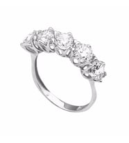 14 Ayar Beyaz Altın Swarovski Beştaş 3.25 Gram (Çok Renkli)