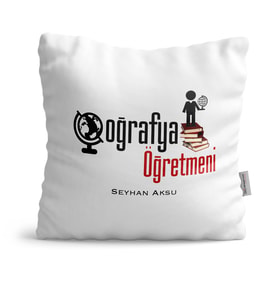 BK Gift Kişiye Özel Coğrafya Öğretmeni  Yastık  2
