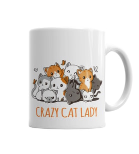 Crazy Cat Lady Kedi Kupa Bardak Porselen
