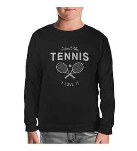 Tenis - Love It Siyah Çocuk Sweatshirt