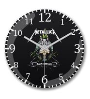 Metallica 4 Duvar Saati Bombeli Gercek Cam