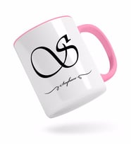 BK Gift Kişiye Özel Baş Harfli İsimli Pembe Kupa Bardak-1