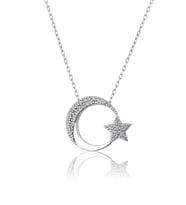 Papatya Silver 925 Ayar Gümüş Ay Yıldız Kolye
