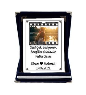 Erkeğe 14 Şubat Sevgililer Günü Hediyesi Fotoğraflı İsimli Plaket