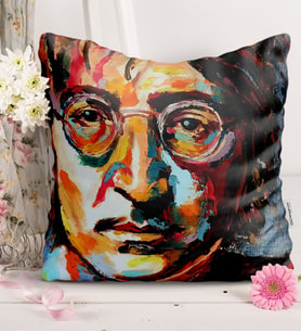 BK Gift Kişiye Özel John Lennon  Kırlent Yastık  1