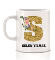 Yaldız Baskılı Kişiye Özel Çift Taraflı Kupa Baskı Yeni Yıl