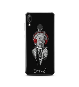 Einstein Tasarım Süper Şeffaf Silikon Telefon Kılıfı Huawei Y7 2019