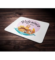 Kişiye Özel Veteriner Tasarımlı Mouse Pad (Renksiz)