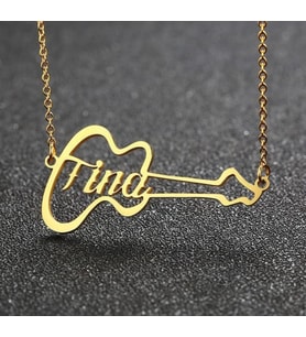 Gümüş İsimli Gitar Kolye