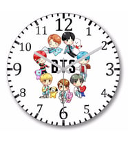 Bts Dna X Bt Duvar Saati Bombeli Gercek Cam