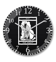 A Morte Tarot Hermetic Duvar Saati Bombeli Gercek Cam