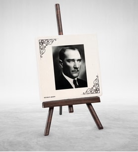 BK Gift Kişiye Özel Atatürk Tasarımlı Şovaleli Doğal Taş  1