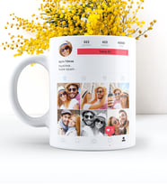 BK Gift Kişiye Özel 6 Fotoğraflı Instagram Beyaz Kupa Bardak