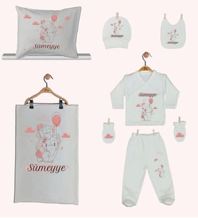 Pia Baby Gl 1941-06 İsme Özel Yastık Battaniye Zıbın Set