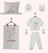 Pia Baby Gl 1941-06 İsme Özel Yastık Battaniye Zıbın Set