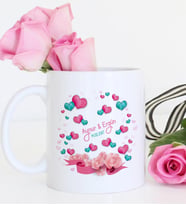 BK Gift Kişiye Özel Beyaz Kupa Bardak Sevgililer Günü Temalı 34
