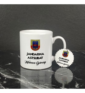 Jandarma Astsubat Kupa Bardak ve Anahtarlık Set