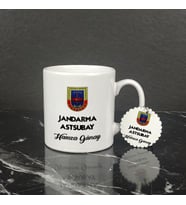 Jandarma Astsubat Kupa Bardak ve Anahtarlık Set