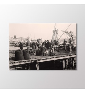 Arty Tablo Beşiktaş Firewood Pier, 1890 Tablo (Karışık)