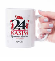 BK Gift Kişiye Özel Öğretmenler Gününüz Kutlu Olsun Beyaz Kupa Bardak  2