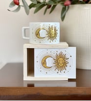 Tarot Ay Ve Güneş Tasarımlı Kutulu Kupa