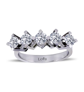 Lova D Renk 1,20 Karat Pırlanta Beştaş Yüzük - 1050224