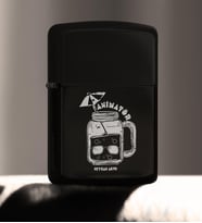 BK Gift Kişiye Özel Mesleki Animatör Benzinli Siyah Metal Çakmak  2