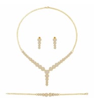 14 Ayar Altın Kalp Desenli Set Takımı 27.00 Gram (Sarı)