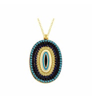 Göz Kolye Oval 3.64 Gram 14 Ayar Altın (Sarı)