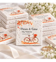 30 Adet Kişiye Özel Baskılı Doğal Taş Magnet 5x5cm Söz, Nikah, Nişan Hatırası (Beyaz)