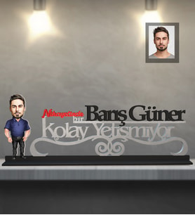 Kişiye Özel Erkek Karikatürlü Kolay Yetişmiyor Ahşap Biblo Model-7