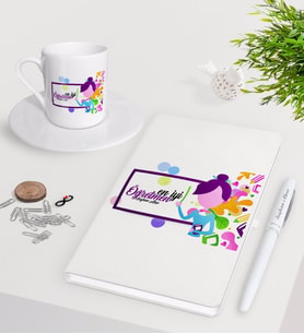 BK Gift Kişiye Özel En İyi Öğretmen Beyaz Defter Kalem Türk Kahvesi Fincanı Seti-2 (Model 1)