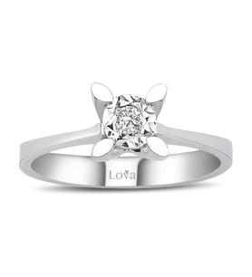 Lova 0,50 Karat Efektli Pırlanta Tektaş Yüzük - 1070090
