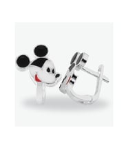 Mineli Mini Mickey Küpe 925 Ayar Gümüş Altın Kaplama