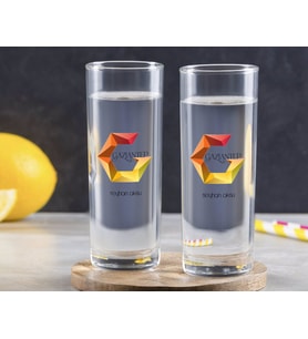 BK Gift Kişiye Özel Renkli Baskılı Gaziantep Tasarımlı Turistik İkili Vodka Bardağı-1 (Beyaz)
