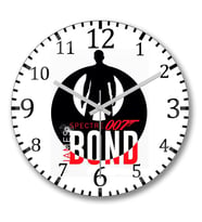 007 James Bond Duvar Saati Bombeli Gercek Cam