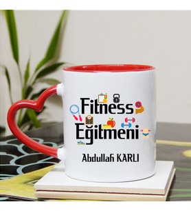 Fitness Eğitmeni Kupa Bardağı Kalpli
