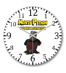 Monty Python Black Knight Duvar Saati Bombeli Gercek Cam