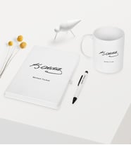BK Gift Kişiye Özel Atatürk Temalı Beyaz Defter Kalem Kupa Seti - 6