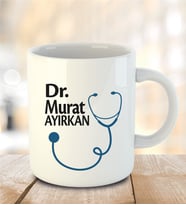 Doktora Özel İnci Beyazı Kupa Bardak - 25