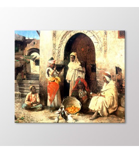Arty Tablo Portakal Satıcısı 1887 Tablo (Karışık)