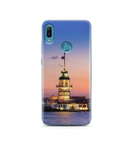 Kız Kulesi Tasarımlı Süper Şeffaf Silikon Telefon Kılıfı Huawei Y6 Prime (2019)